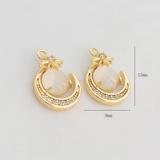 Подвеска, браслет ручной работы, ожерелье, кошачий глаз, 18 карат, золотой цвет