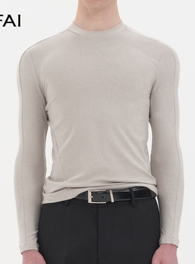 NFAI 26SS 插片长袖  美丽奴羊毛莱赛尔/修饰身形/基础好物