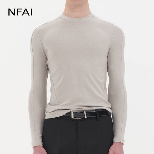 NFAI 26SS 插片长袖  美丽奴羊毛莱赛尔/修饰身形/基础好物