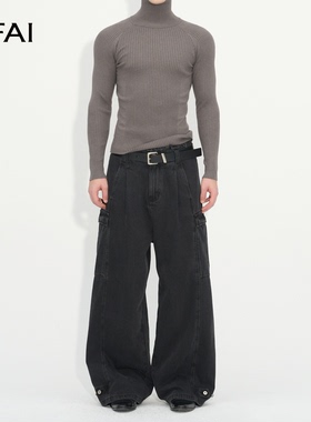 NFAI 25FW  高领坑条针织长袖 首创纹样 /修饰比例 / 软糯不扎