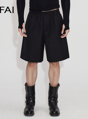 NFAI 25SS 松紧腰西短裤 舒适好穿/轻薄挺阔/抗皱易打理