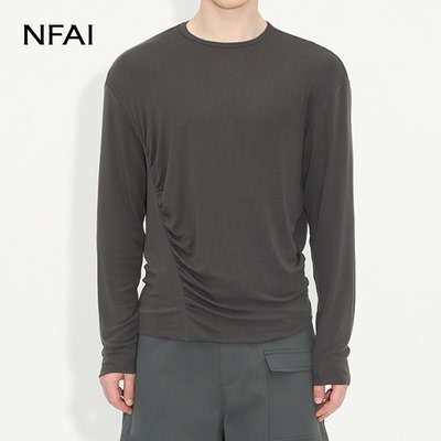 NFAI 25FW 涟漪羊毛长袖 自然褶感/亲肤不扎/弹力舒适