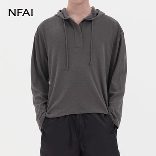 松弛惬意 NFAI 特种雪花棉 连帽开襟罩衫 无感穿着 26SS