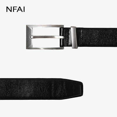 NFAI26SS环扣碎纹牛皮腰带