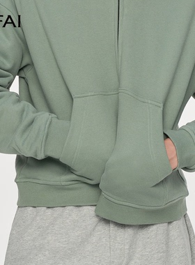 （SALE) NFAI 24SS 黑/灰 拉链连帽卫衣 慵懒惬意/轻量软糯