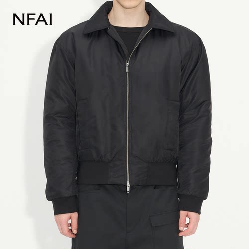 NFAI黑/金棕翻领棉服2.0