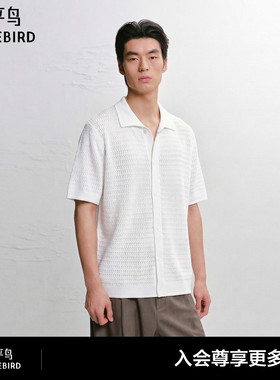 【商场同款】太平鸟男装 休闲Polo衫纯色宽松针织polo B2EDG2443#