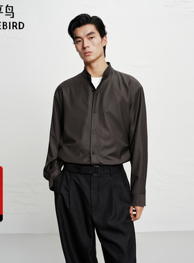 【商场同款】太平鸟男装 休闲衬衫男士时尚外穿式衬衫潮B1CHF3353
