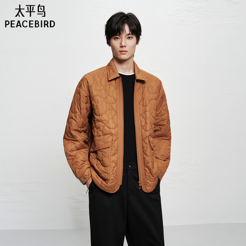 【商场同款】太平鸟男装棉衣25冬季新款宽松满版绗缝 B2ABF4122