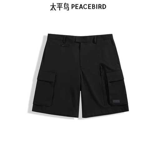 太平鸟男装工装休闲裤25夏新款时尚中短裤B1GCF2246