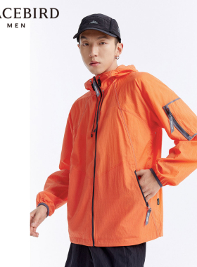 【商场同款】太平鸟男装户外机能皮肤衣男士夹克外套潮B2BCD2102