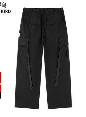 【eye-c合作系列】太平鸟男装户外工装休闲裤宽松工装抽绳长裤男