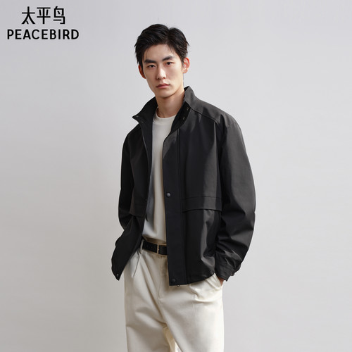 太平鸟男装立领通勤行政夹克