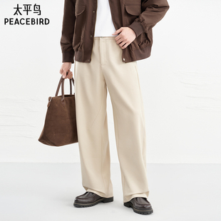质感卫裤 新款 太平鸟男装 26春季 宽松肌理运动百搭弯刀裤 休闲裤