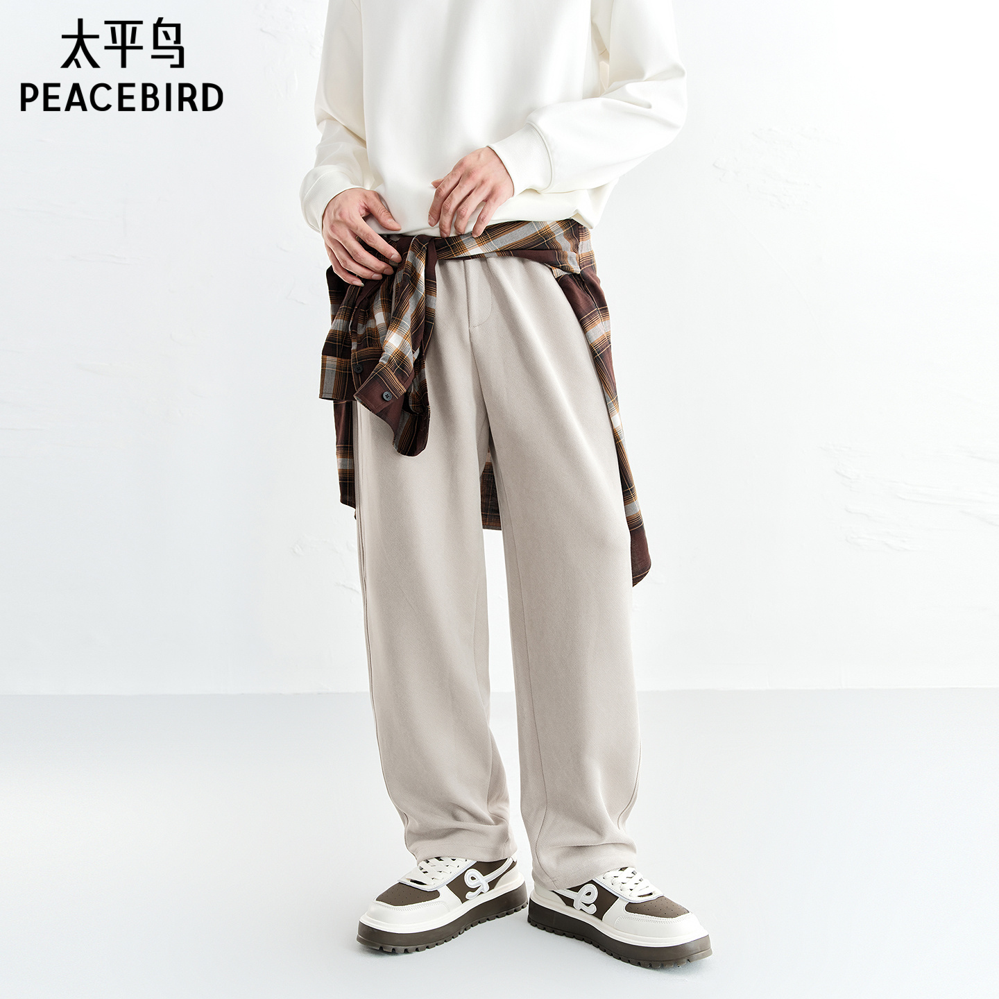 【商场同款】太平鸟男装 2025年冬季新款抽绳卫裤休闲裤B2GF4139