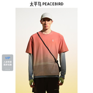 经典 时尚 休闲T恤男士 上衣潮 潮流短袖 T恤男士 舒适春季 太平鸟男装