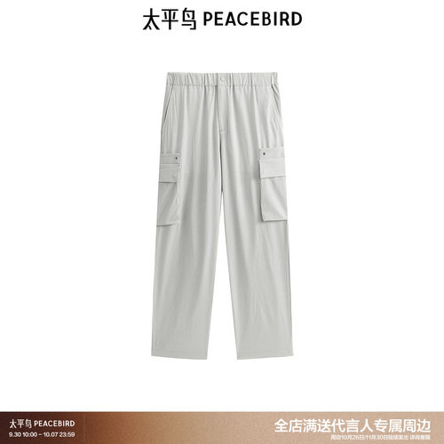 太平鸟男装 休闲裤直筒工装休闲卫裤男长裤B1GLF2432