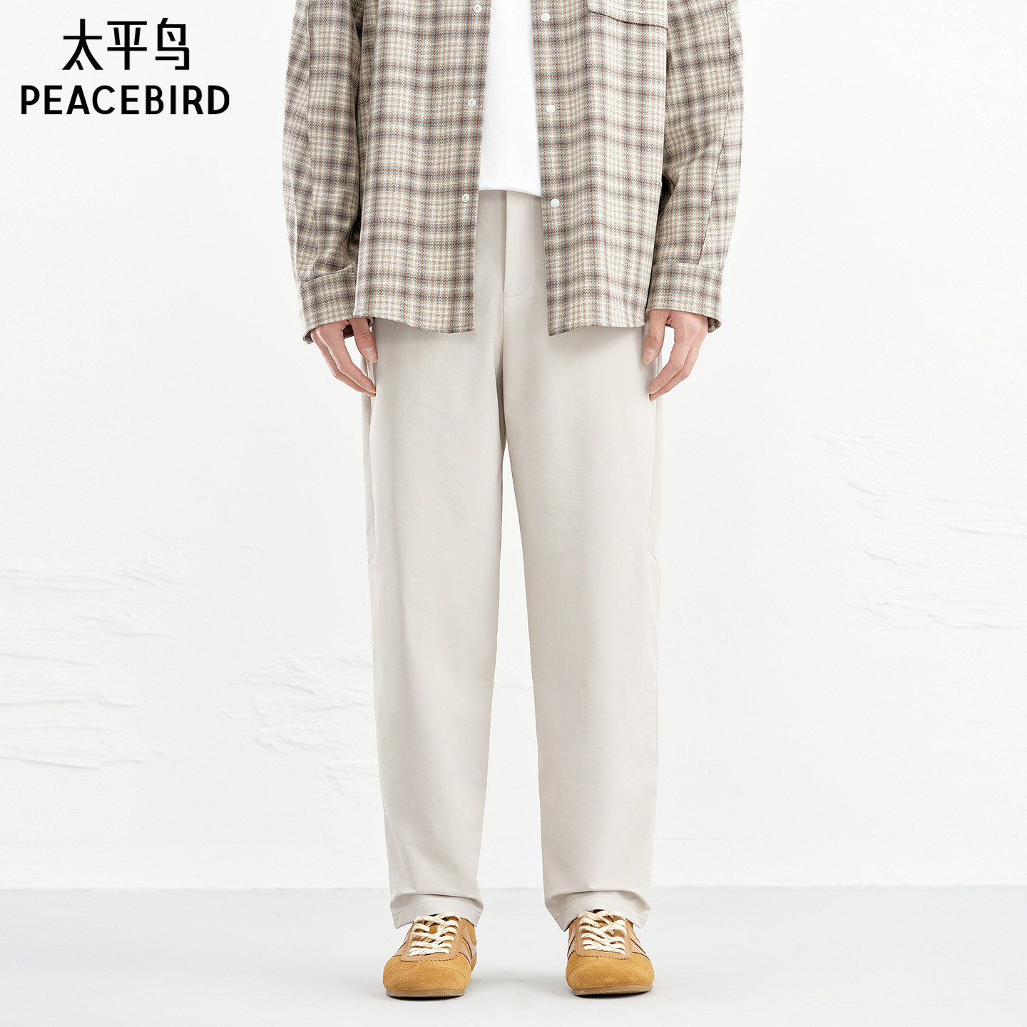 【商场同款】太平鸟男装休闲裤26春季新款锥形印花长裤 B2GBG130C,男装,休闲裤,淘宝优惠券,粉丝福利购,淘宝优惠卷