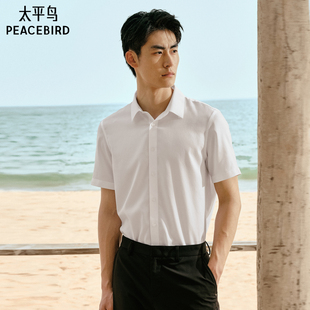 休闲衬衫 太平鸟男装 斯文衬衫 内搭衬衣 热卖 25夏新品 免烫衬衫