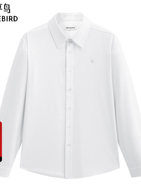 【商场同款】太平鸟男装 休闲衬衫精密刺绣男士时尚衬衫B1CAF4B42