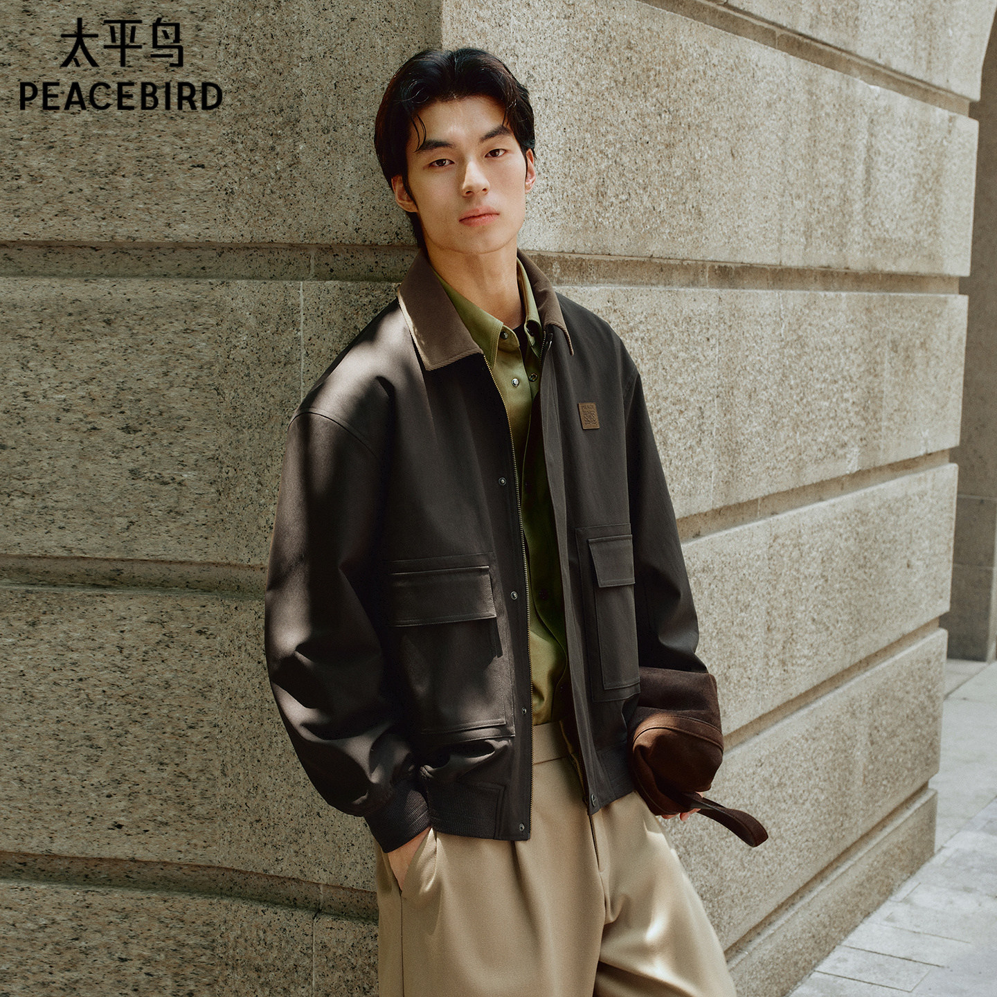 复古巴恩风翻领工装夹克