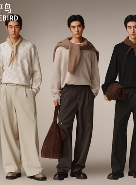 太平鸟男装 提花/刺绣/缝标质感男士时尚休闲毛衫潮 当季热卖毛衣