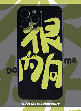 恶搞文字很内向创意网红简约绿色手机壳适用苹果15nova10华为p50E/mate40小米13opporeno9vivo荣耀80iPhone14