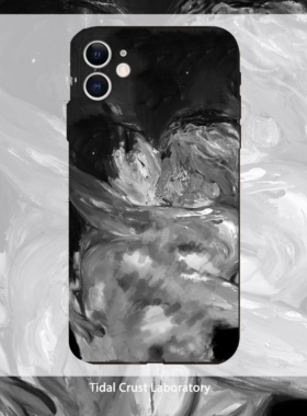 黑色液态硅胶相拥男女全包手机壳适用苹果17nova14华为p70mate70小米15opporeno14vivo30荣耀300iPhone15