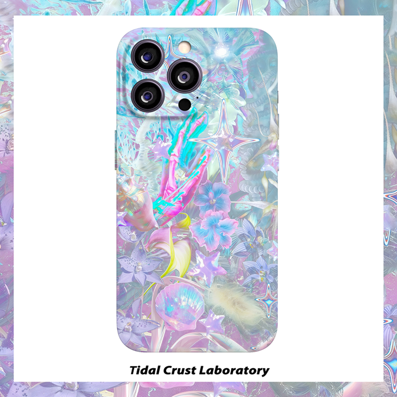 银色赛博朋克绚烂星星菲林二合一手机壳适用苹果17nova14华为p70mate60小米15opporen14ovivo荣耀300iPhone16