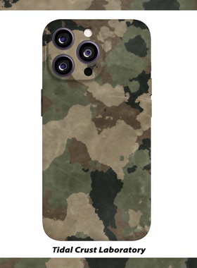 复古绿色迷彩撞色涂鸦菲林二合一手机壳适用苹果17nova14华为p70mate60小米15opporen14ovivo荣耀300iPhone16