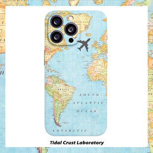 我们分开旅行地图创意菲林二合一手机壳适用苹果17nova14华为p70mate60小米15opporen14ovivo荣耀300iPhone16