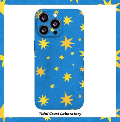 蓝色星空黄色闪光星星菲林二合一手机壳适用苹果17nova14华为p70mate60小米15opporen14ovivo荣耀300iPhone16