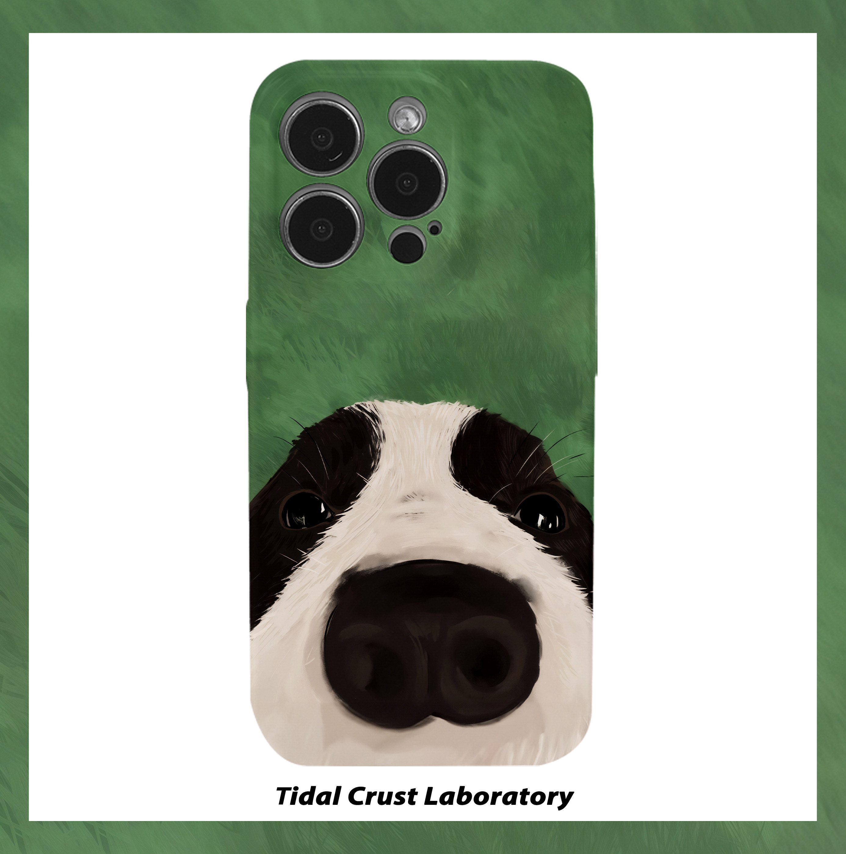 可爱怼脸狗狗头像边牧菲林二合一手机壳适用苹果17nova14华为p70mate60小米15opporen14ovivo荣耀300iPhone16