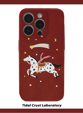 梦幻马年追逐星光白马菲林二合一手机壳适用苹果17nova14华为p70mate60小米15opporen14ovivo荣耀300iPhone16