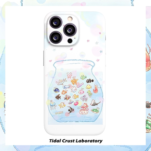 鱼缸里面可爱的小鱼儿菲林二合一手机壳适用苹果17nova14华为p70mate60小米15opporen14ovivo荣耀300iPhone16
