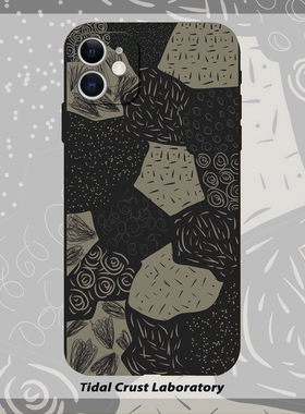 黑色液态硅胶黑金抽象密集全包手机壳适用苹果17nova14华为p70mate70小米15opporeno14vivo30荣耀300iPhone15