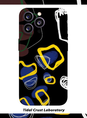 涂鸦黑色圈圈简约高级菲林二合一手机壳适用苹果17nova14华为p70mate60小米15opporen14ovivo荣耀300iPhone16