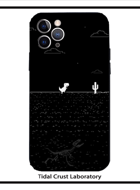 黑色液态硅胶卡通怪兽全包手机壳适用苹果15nova10华为p50E/mate60小米13opporeno9vivo荣耀80iPhone14