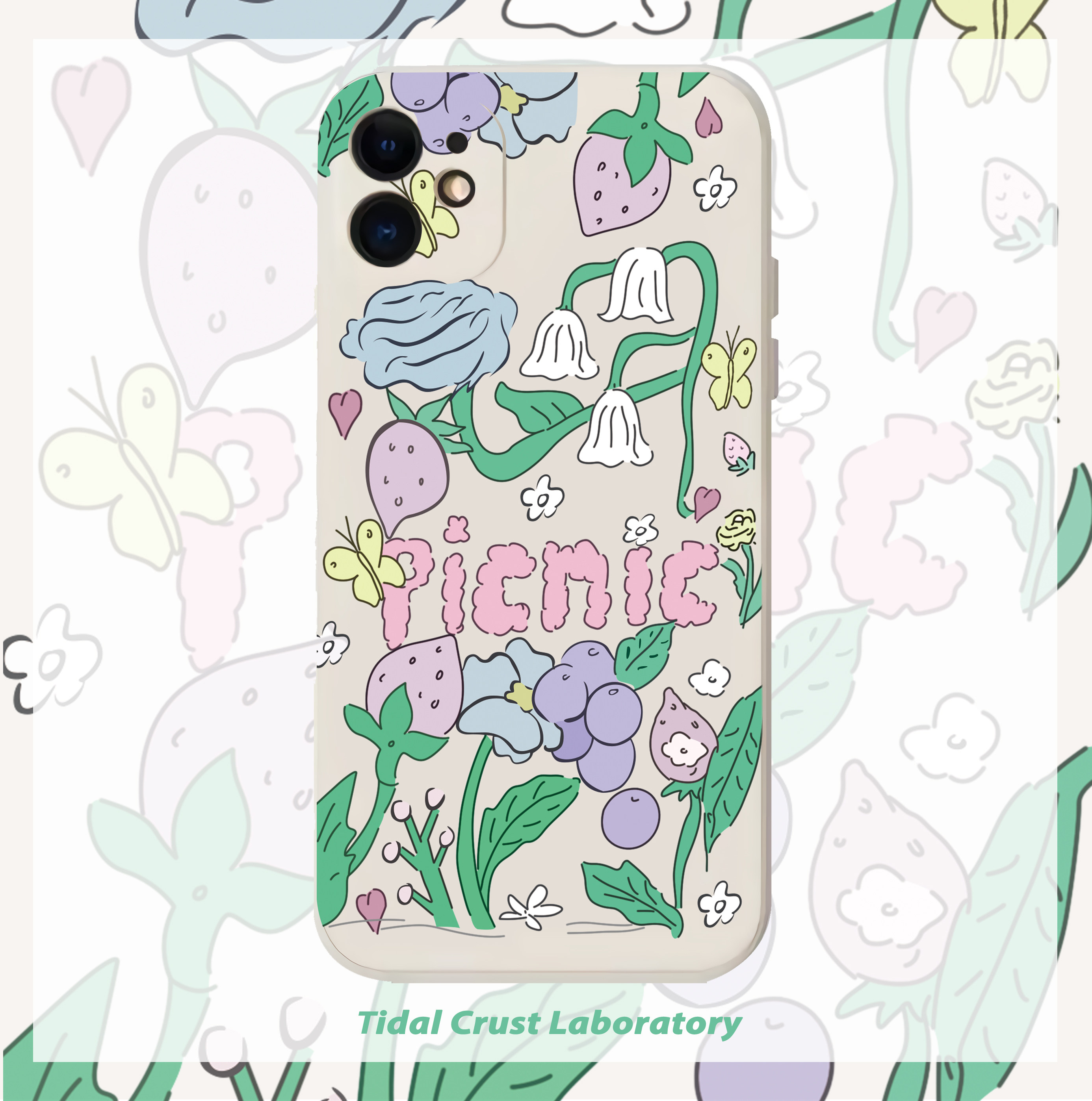 液态硅胶卡通多彩的花朵ins清新手机壳适用苹果17nova14华