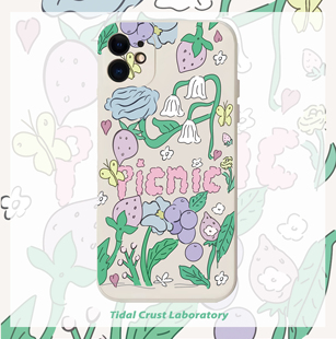 液态硅胶卡通多彩 花朵ins清新手机壳适用苹果17nova14华为p70mate70小米15opporeno14vivo荣耀300iPhone15