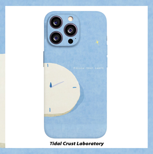 蓝色追随内心简约艺术菲林磁吸手机壳适用苹果17nova14华为p70mate60小米15opporen14ovivo荣耀300iPhone16