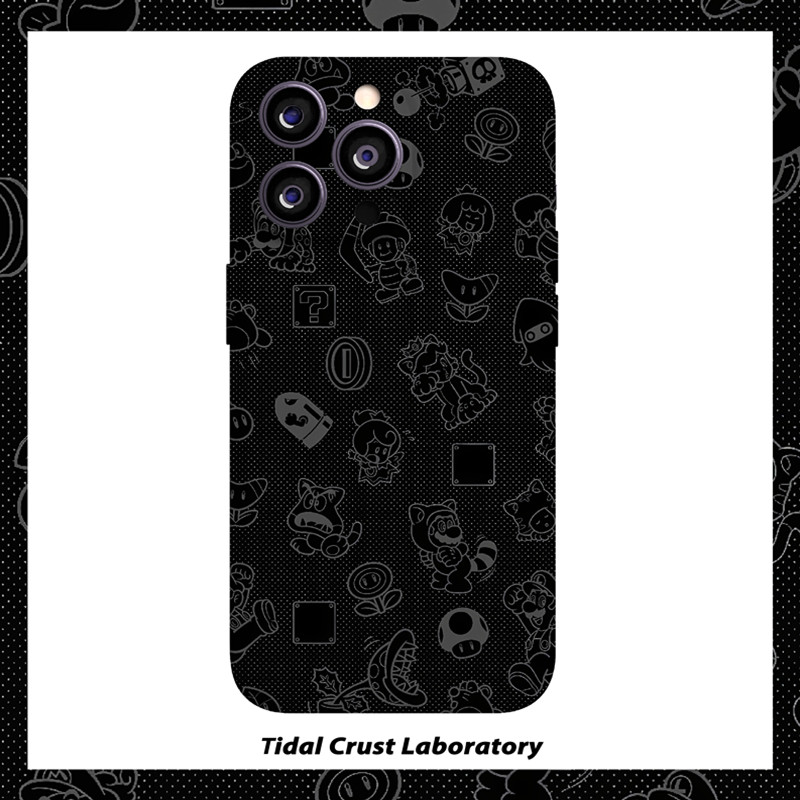 卡通黑色简笔画小怪兽菲林二合一手机壳适用苹果17nova14华为p70mate60小米15opporen14ovivo荣耀300iPhone16