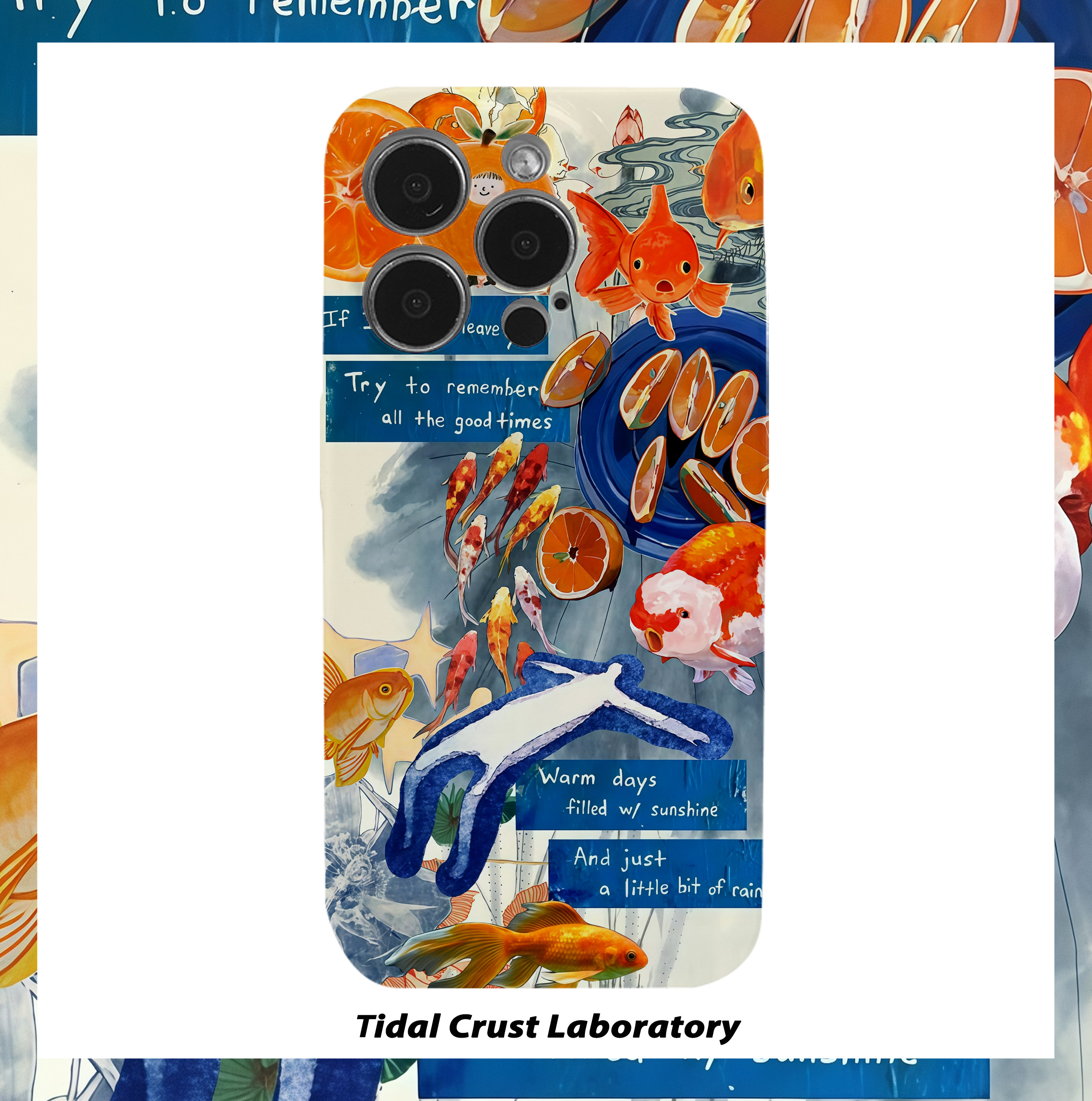 艺术水墨幸运锦鲤金鱼菲林二合一手机壳适用苹果17nova14华为