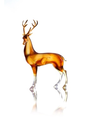 梁明毓琉璃｜摆件 鹿王本生