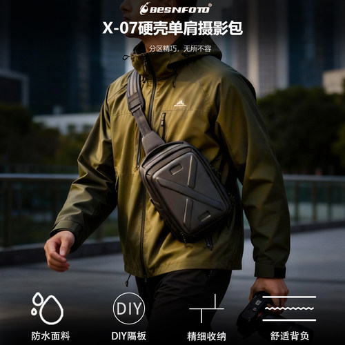 BESNFOTO佰信BN-2516相机斜挎包男女单反单肩复古简约男微单摄影斜跨适用于佳能尼康富士sony邮差通勤包