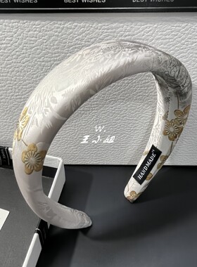 新款国风复古水墨画发箍新中式布艺海绵高颅顶头箍百搭显脸小发卡