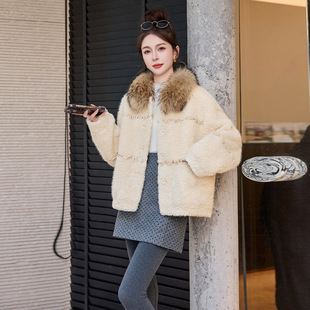 百搭皮毛一体貉子毛领时尚 休闲时尚 百搭 新品 今年流行特惠2025冬季