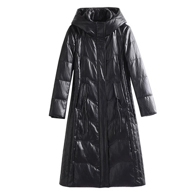 今年流行特惠2025冬新海宁绵羊皮羽绒服女装过膝长款风衣皮草大衣