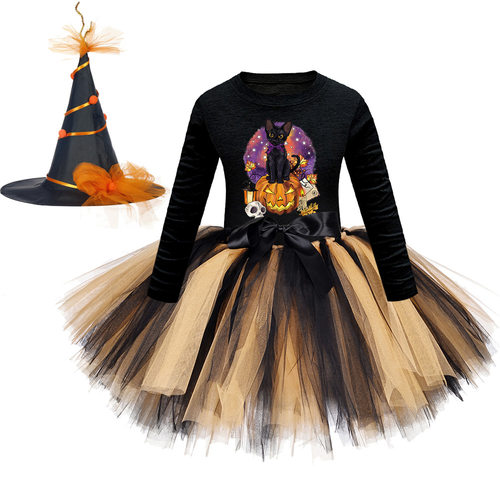 欧美万圣节 可爱女巫公主裙吸血鬼化妆舞会角色扮演服巫婆表演服