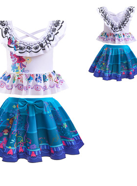 2022外贸魔法满屋儿童泳衣 cos Encanto女童泳衣两件套童装